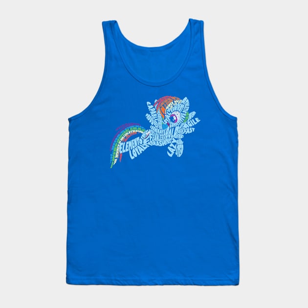 Wordy Rainbow Dash Tank Top by WanWanWana